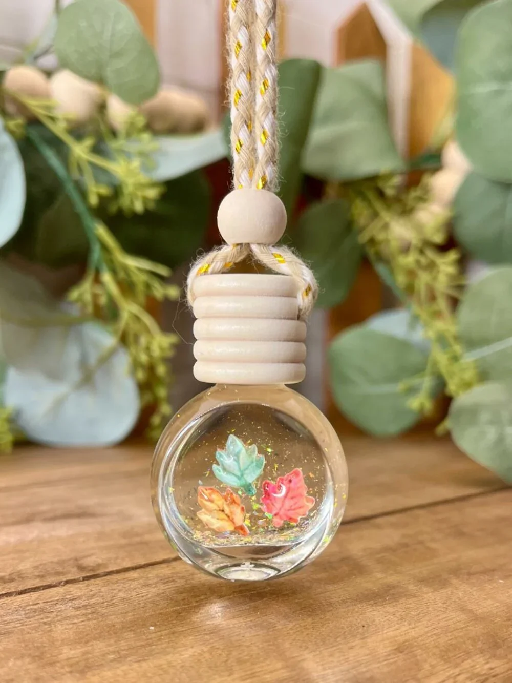 Fall Hanging Car Diffuser, Car Air Freshener, Fragrance: Fallen Leaves